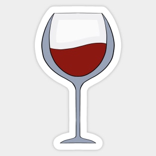 A Glass of Wine Sticker